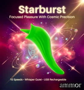 Starburst Licking Vibrator (Green)