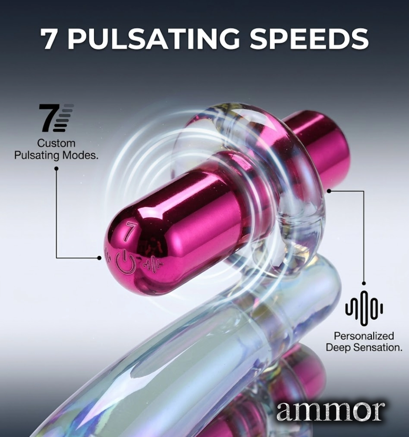 Twilight Glow Iridescent Glass Vibrator